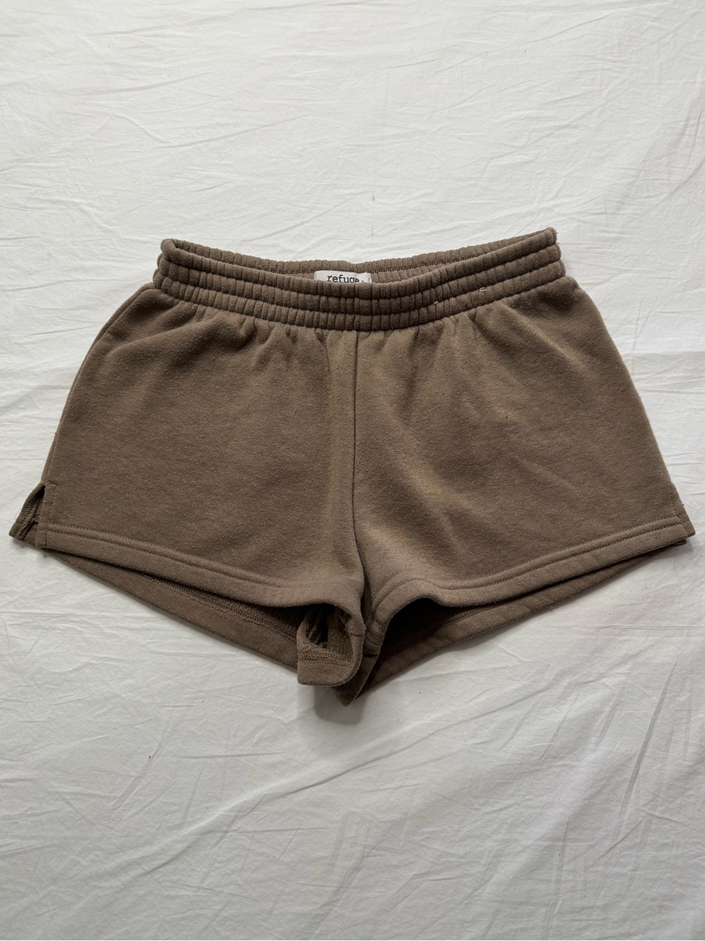 refuge - Brown Knit Athletic Lounge Short Shorts